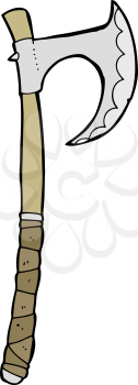 Royalty Free Clipart Image of a Viking Axe