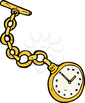 Royalty Free Clipart Image of a Pocket Watch