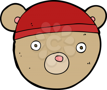 Royalty Free Clipart Image of a Teddy Bear Head