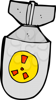Royalty Free Clipart Image of an Atom Bomb