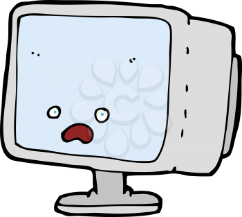 Royalty Free Clipart Image of a Computer Monitor