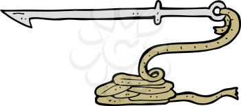 Royalty Free Clipart Image of a Harpoon