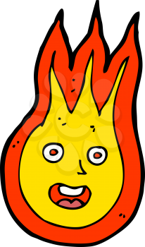 Royalty Free Clipart Image of a Flame