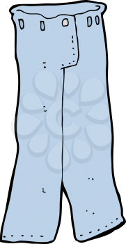 Royalty Free Clipart Image of a Pair of Jeans
