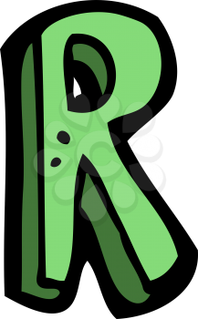 Royalty Free Clipart Image of a Letter R