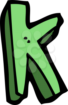 Royalty Free Clipart Image of a Letter K