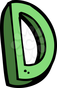 Royalty Free Clipart Image of a Letter D
