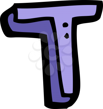 Royalty Free Clipart Image of a Letter T