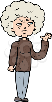 Royalty Free Clipart Image of an Old Woman