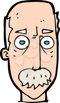 Royalty Free Clipart Image of an Old Man's Head