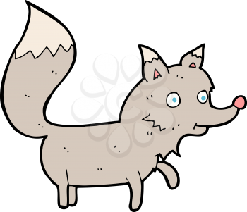 Royalty Free Clipart Image of a Wolf Cub