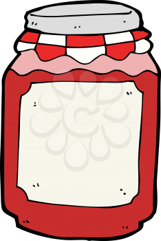 Royalty Free Clipart Image of a Jar of Preserves