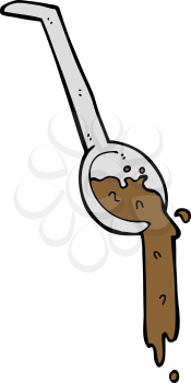 Royalty Free Clipart Image of a Ladle with Gravy