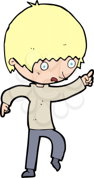 Royalty Free Clipart Image of a Boy Dancing