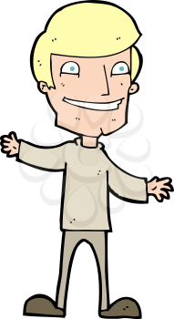 Royalty Free Clipart Image of a Grinning Man