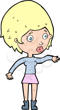 Royalty Free Clipart Image of a Waving Girl