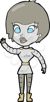 Royalty Free Clipart Image of a Cyborg Girl
