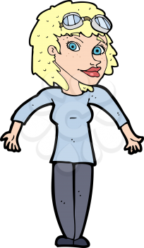 Royalty Free Clipart Image of a Woman with Glasses