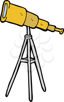 Royalty Free Clipart Image of a Telescope