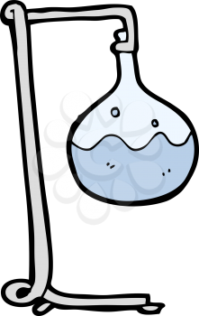 Royalty Free Clipart Image of a Science Experiment
