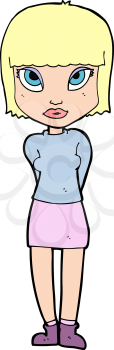 Royalty Free Clipart Image of a Woman Standing