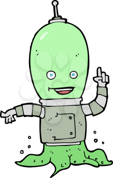 Royalty Free Clipart Image of an Alien Spaceman