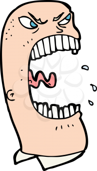 Royalty Free Clipart Image of a Mad Man