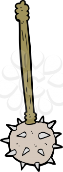 Royalty Free Clipart Image of a Medieval Mace