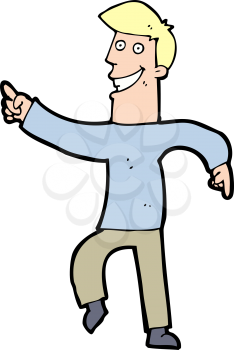 Royalty Free Clipart Image of a Dancing Man