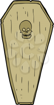 Royalty Free Clipart Image of a Coffin