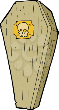 Royalty Free Clipart Image of a Coffin