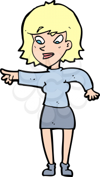 Royalty Free Clipart Image of a Mad Woman