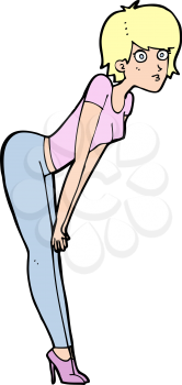 Royalty Free Clipart Image of a Woman Posing