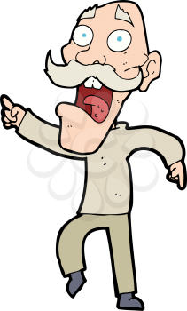 Royalty Free Clipart Image of an Old Man Yelling