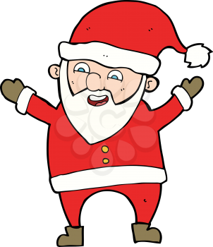 Royalty Free Clipart Image of a Santa Clause