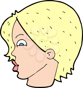 Royalty Free Clipart Image of a Female Face