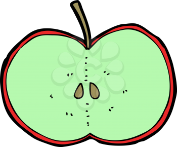 Royalty Free Clipart Image of an Apple Slice