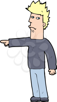 Royalty Free Clipart Image of a Man Pointing