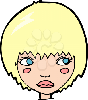 Royalty Free Clipart Image of an Upset Woman