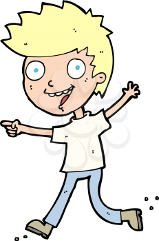 Royalty Free Clipart Image of an Excited Boy