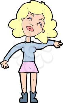 Royalty Free Clipart Image of a Woman Moving