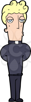 Royalty Free Clipart Image of a Priest