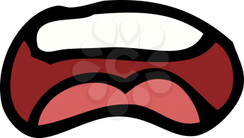 Royalty Free Clipart Image of a Sad Mouth