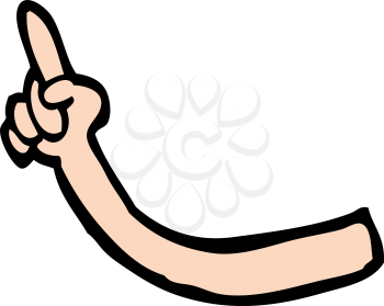 Royalty Free Clipart Image of a Right Arm Pointing Up