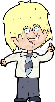 Royalty Free Clipart Image of a Boy in Uniform