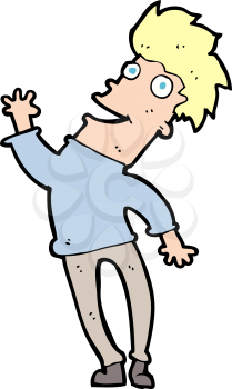 Royalty Free Clipart Image of a Boy Waving
