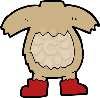 Royalty Free Clipart Image of a Teddy Bear Body