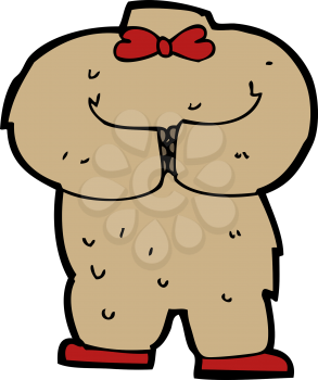 Royalty Free Clipart Image of a Bear Body