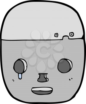 Royalty Free Clipart Image of a Robot Head