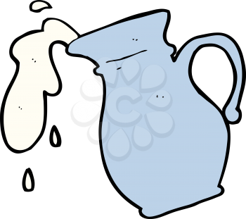 Royalty Free Clipart Image of a Milk Jug